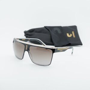 CARRERA 22/N 02M2 HA Shield Sunglasses - Black Gold/Brown Gradient